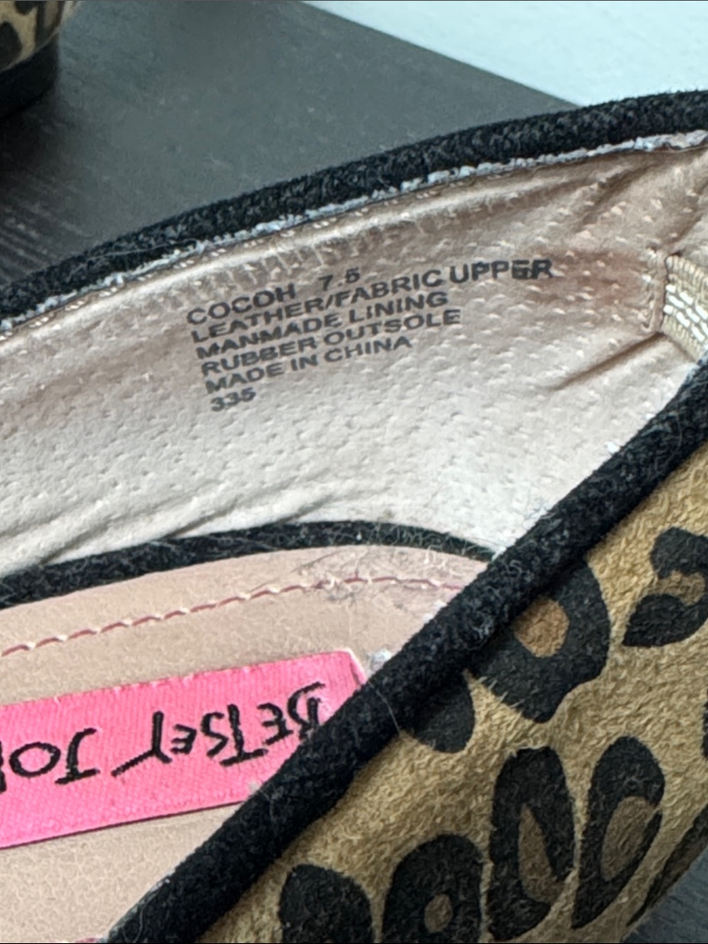 Betsey Johnson Flats with Leopard Heel - Picture 2 of 8